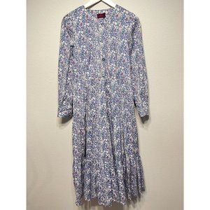 J. Crew Long Tiered Dress in Liberty June's Meadow Print Size 4